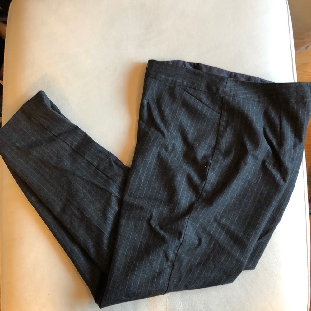 Talbots grey pinstripe heritage pants